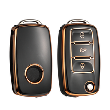 Load image into Gallery viewer, TPU Car Key Case Cover Holder Shell For Polo Golf Passat Beetle Caddy Tiguan Skoda Octavia Kodiaq Seat Leon Altea
