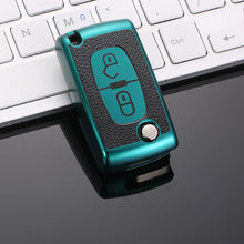 Load image into Gallery viewer, TPU Leather 2/3 Buttons Car Remote Key Case Cover for Citroen C2 C3 C4 C5 C6 C8 for Peugeot 107 207 307 307S 308 407 607
