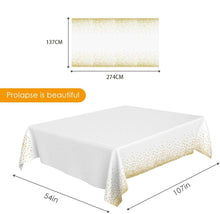 Load image into Gallery viewer, Tablecloth Decoration Supplies Bronzing Black Dots Disposable Table Cover Birthday Wedding Golden Gold Silver Banquet Tablecloth
