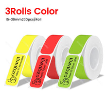 Load image into Gallery viewer, Thermal Label Paper Rolls Normal Labels for P15 D30 D35 B100 88X Label Maker Bluetooth Printer Adhesive Tag Barcode Sticker
