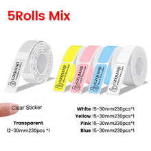 Load image into Gallery viewer, Thermal Label Paper Rolls Normal Labels for P15 D30 D35 B100 88X Label Maker Bluetooth Printer Adhesive Tag Barcode Sticker
