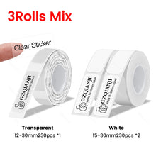 Load image into Gallery viewer, Thermal Label Paper Rolls Normal Labels for P15 D30 D35 B100 88X Label Maker Bluetooth Printer Adhesive Tag Barcode Sticker

