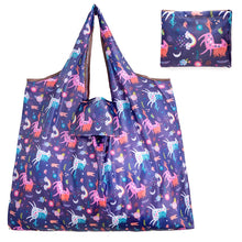 Load image into Gallery viewer, Thick Nylon Large Tote ECO Reusable Polyester Portable Shoulder Women's Handbags Folding Pouch Shopping Bag Storage
