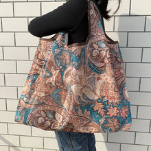Load image into Gallery viewer, Thick Nylon Large Tote ECO Reusable Polyester Portable Shoulder Women's Handbags Folding Pouch Shopping Bag Storage
