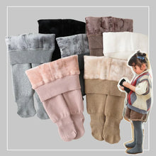 Load image into Gallery viewer, Thick Velvet Warm Winter Children Tights for Girls Cotton Plush Pantyhose Toddler Baby Girls Stockings Solid Color Kids Leggings
