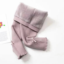 Load image into Gallery viewer, Thick Warm Girls Leggings Winter Fleece Soft Solid Kids Pants Elastic Waist Cotton Leggings Girl Trousers
