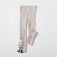Load image into Gallery viewer, Thick Warm Knitted Girls Pants Cute Rabbit Cotton Girls Leggings Children Kids Pants Trousers 0-8 Years
