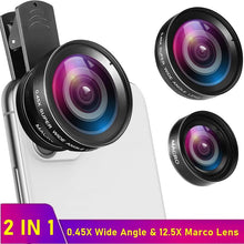 Load image into Gallery viewer, Tongdaytech Mobile Phone Lens 0.45x Super Wide Angle 12.5x Macro HD Camera Lens For iPhone 12 11 8 7 6 XS Huawei Xiaomi Samsung
