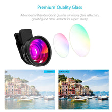 Load image into Gallery viewer, Tongdaytech Mobile Phone Lens 0.45x Super Wide Angle 12.5x Macro HD Camera Lens For iPhone 12 11 8 7 6 XS Huawei Xiaomi Samsung
