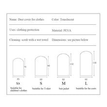 Load image into Gallery viewer, 3pcsTranslucent garment bag,dust covers for clothes with zipper,fur coat storage bag,protector case for dresses,men suit cover
