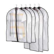 Load image into Gallery viewer, 5pcs/set Transparent Clothes Dust Case Garment Suit Coat Organizer Cover for Home Wardrobe Storage Protect Bag LU002
