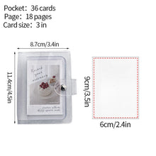 Load image into Gallery viewer, Transparent Photo Album Mini Polaroid Album Photo Card Train Ticket Card Collection Book Jewelry Card Album Photocards Holder

