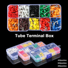 Load image into Gallery viewer, Tubular Terminal Various Styles Box-packed Electrical Tube Ferrule Terminal Insulated Wire Connector Crimping Terminals Kit Set
