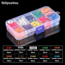 Load image into Gallery viewer, Tubular Terminal Various Styles Box-packed Electrical Tube Ferrule Terminal Insulated Wire Connector Crimping Terminals Kit Set
