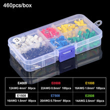 Load image into Gallery viewer, Tubular Terminal Various Styles Box-packed Electrical Tube Ferrule Terminal Insulated Wire Connector Crimping Terminals Kit Set

