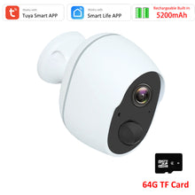 Load image into Gallery viewer, Tuya Smart Leven 5200mAh Oplaadbare Batterij IP65 Outdoor Draadloze WIFI 1080P IP Surveillance Sirene Batterij Camera Alexa Google
