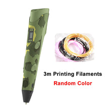 Load image into Gallery viewer, USB Powered 3D Pen Kit with PLA Filament Refill LCD Screen 3D Drawing Painting Pen Automatic Art Printer Pens Creative Gift
