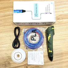 Load image into Gallery viewer, USB Powered 3D Pen Kit with PLA Filament Refill LCD Screen 3D Drawing Painting Pen Automatic Art Printer Pens Creative Gift
