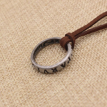 Load image into Gallery viewer, Uncharted 4 Nathan Drake's Vintage Band Cosplay Ring Leather Code Pendant Necklace
