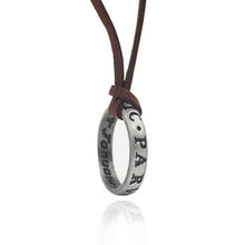 Load image into Gallery viewer, Uncharted 4 Nathan Drake's Vintage Band Cosplay Ring Leather Code Pendant Necklace
