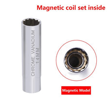 Load image into Gallery viewer, Universal Spark Plug Socket Spark Plug Wrench 3/8 Magnetic 12 Angle Thin Wall for 14/16mm Spark Plug Removal Auto Repair Tool
