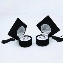Load image into Gallery viewer, Velvet Ring Box Graduation Bachelor Cap Jewelry Packging Box Wedding Engagement Earring Box Graduation Gift Jewelry Organizer
