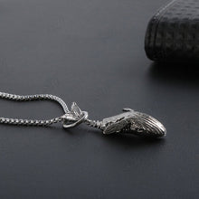 Load image into Gallery viewer, Vintage Gothic Blue Whale Pendant Necklace For Punk Men and Women Simple Fish Necklaces Sweater Chain Accessories Jewelry
