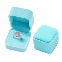Load image into Gallery viewer, Vintage Hexagon Velvet Jewelry Single Ring Box Case for Engagement Wedding Ceremony Valentines Day Holding Storage Container

