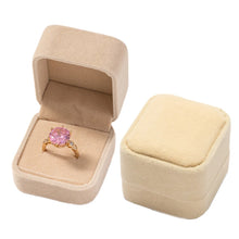 Load image into Gallery viewer, Vintage Hexagon Velvet Jewelry Single Ring Box Case for Engagement Wedding Ceremony Valentines Day Holding Storage Container
