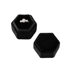 Load image into Gallery viewer, Vintage Hexagon Velvet Jewelry Single Ring Box Case for Engagement Wedding Ceremony Valentines Day Holding Storage Container
