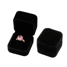 Load image into Gallery viewer, Vintage Hexagon Velvet Jewelry Single Ring Box Case for Engagement Wedding Ceremony Valentines Day Holding Storage Container
