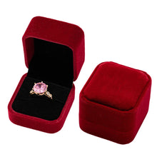 Load image into Gallery viewer, Vintage Hexagon Velvet Jewelry Single Ring Box Case for Engagement Wedding Ceremony Valentines Day Holding Storage Container

