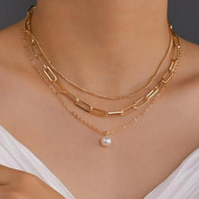 Load image into Gallery viewer, Vintage Pearl Charm Layered Necklace Women's Jewelry Layered Accessories for Girls Clothing Aesthetic Gifts Fashion Pendant
