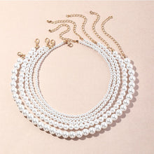 Load image into Gallery viewer, Vintage Style Simple 6MM Pearl Chain Choker Necklace For Women Wedding Love Shell Pendant Necklace Fashion Jewelry Whole
