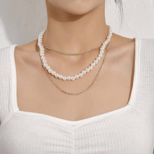 Load image into Gallery viewer, Vintage Style Simple 6MM Pearl Chain Choker Necklace For Women Wedding Love Shell Pendant Necklace Fashion Jewelry Whole
