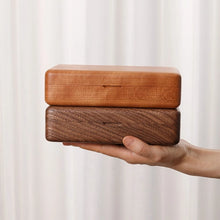 Load image into Gallery viewer, Walnut Wood Jewelry Box Wedding Ring Box Earring Rings Storage Box Organizer
