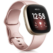 Load image into Gallery viewer, Watch Band for Fitbit Versa 3 Strap Silicone Wristband Replacement for Fitbit Sense Bracelet Correa Accessories Rose Gold Silver
