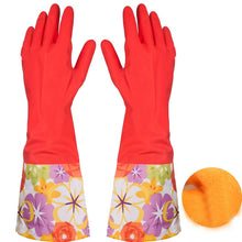 Load image into Gallery viewer, Waterproof Household  Dishwashing Glove Water Dust Stop Cleaning Rubber Glove
