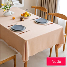 Load image into Gallery viewer, Waterproof Tablecloth Nordic Cotton and Linen Tablecloth Japanese-style Solid Color Tablecloths For Dining Table Coffee Table
