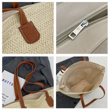 Load image into Gallery viewer, Weave Tote Bag Large Capacity Summer Beach Straw Handbag and Purse Female Bohemian Shoulder Bag for Women Ladies Travel Bag
