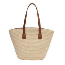 Load image into Gallery viewer, Weave Tote Bag Large Capacity Summer Beach Straw Handbag and Purse Female Bohemian Shoulder Bag for Women Ladies Travel Bag
