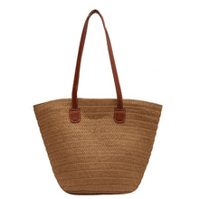 Load image into Gallery viewer, Weave Tote Bag Large Capacity Summer Beach Straw Handbag and Purse Female Bohemian Shoulder Bag for Women Ladies Travel Bag
