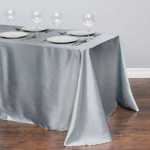 Load image into Gallery viewer, White Table Cloth Polyester Table Cloth Rectangular Satin Tablecloth for Birthday Christmas Home Party Decor Wedding Supplies

