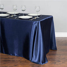 Load image into Gallery viewer, White Table Cloth Polyester Table Cloth Rectangular Satin Tablecloth for Birthday Christmas Home Party Decor Wedding Supplies
