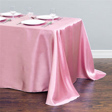Load image into Gallery viewer, White Table Cloth Polyester Table Cloth Rectangular Satin Tablecloth for Birthday Christmas Home Party Decor Wedding Supplies
