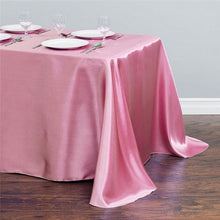 Load image into Gallery viewer, White Table Cloth Polyester Table Cloth Rectangular Satin Tablecloth for Birthday Christmas Home Party Decor Wedding Supplies
