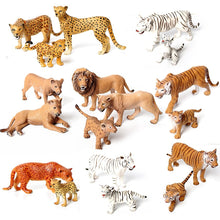 Load image into Gallery viewer, Wild animal model tiger lion leopard educational hand-painted jungle animal action figure model set

