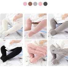 Load image into Gallery viewer, Winter Baby Girls Leggings for Children Kids Thick Warm Elastic Plus Velvet Pants Tights Solid Color Baby Infant Leggings

