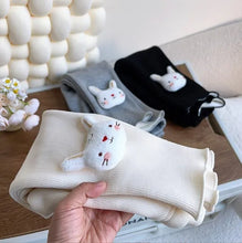 Load image into Gallery viewer, Winter Children Girl Bottoming Pant Cotton Velvet Thick Baby Girl Trousers Versatile Cartoon Rabbit Solid Infant Girl Basic Pant
