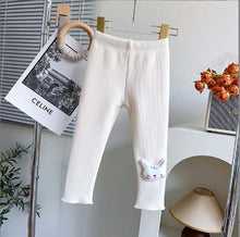 Load image into Gallery viewer, Winter Children Girl Bottoming Pant Cotton Velvet Thick Baby Girl Trousers Versatile Cartoon Rabbit Solid Infant Girl Basic Pant
